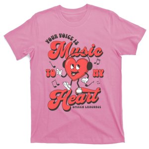 Your Voice Is Music To My Heart Valentine Matching Couple T-Shirt