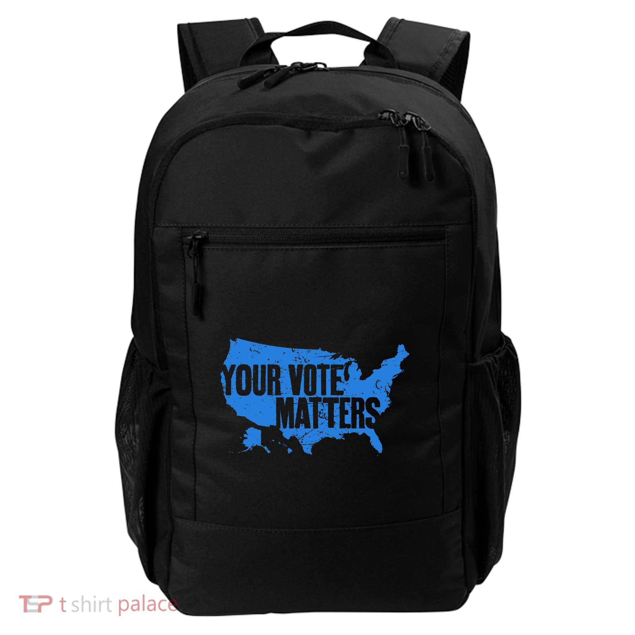 Your Vote Matters Blue Map Daily Commute Backpack