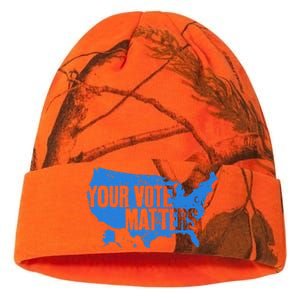 Your Vote Matters Blue Map Kati Licensed 12" Camo Beanie