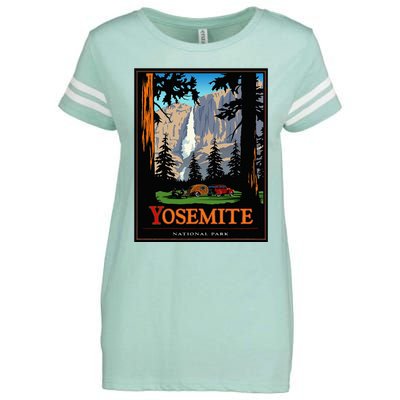 Yosemite Vintage National Park Enza Ladies Jersey Football T-Shirt