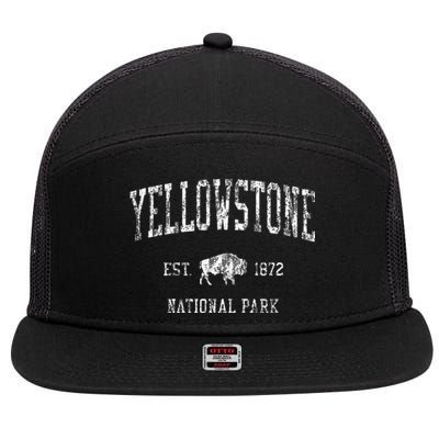 Yellowstone Vintage National Park Sports 7 Panel Mesh Trucker Snapback Hat