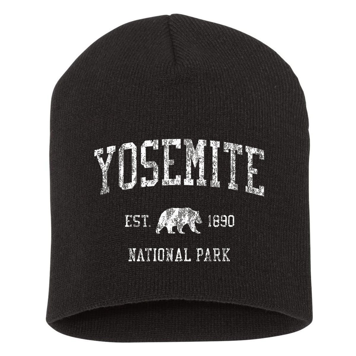 Yosemite Vintage National Park Sports Short Acrylic Beanie