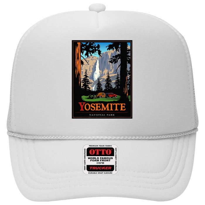 Yosemite Vintage National Park High Crown Mesh Back Trucker Hat