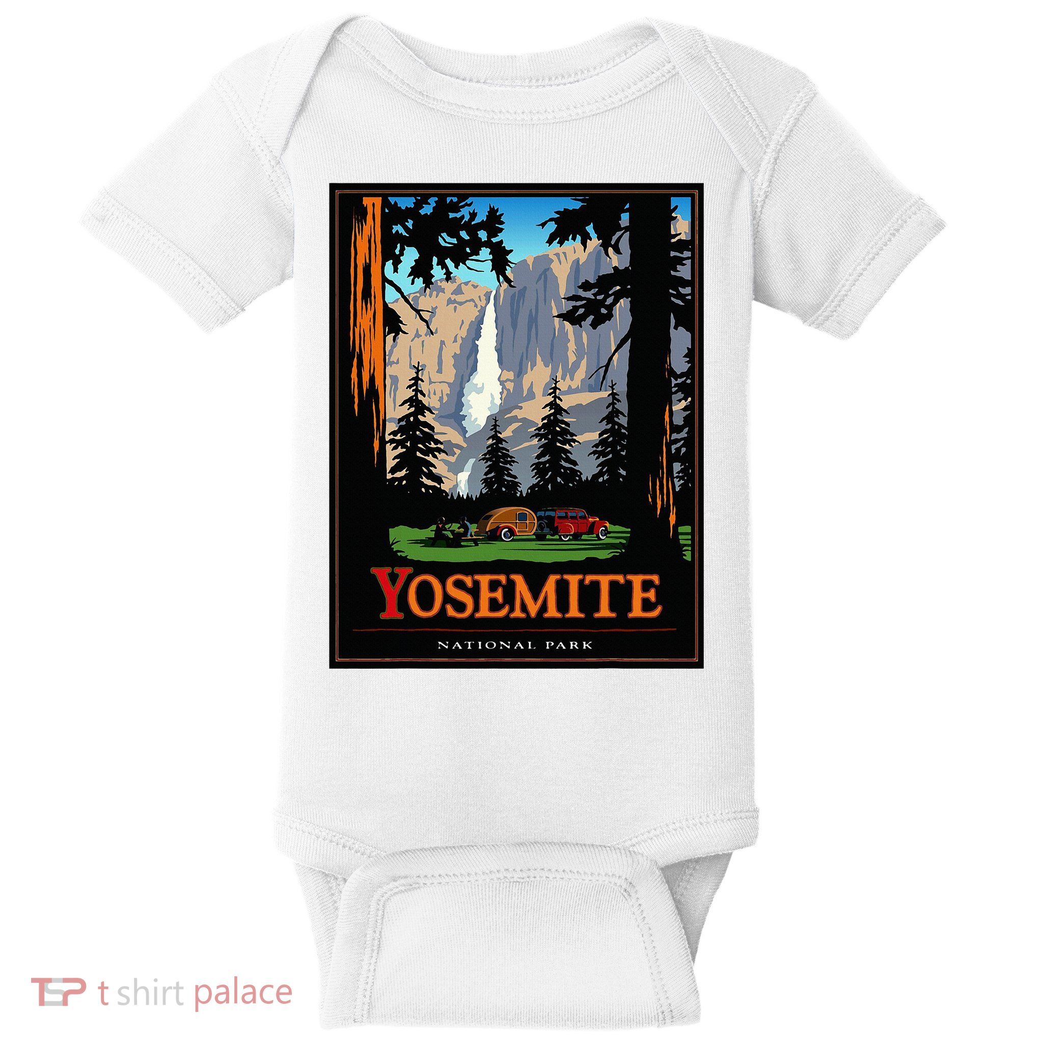 Yosemite Vintage National Park Baby Bodysuit