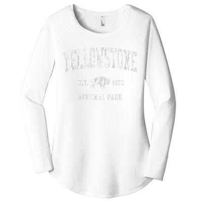 Yellowstone Vintage National Park Sports Design Women's Perfect Tri Tunic Long Sleeve Shirt