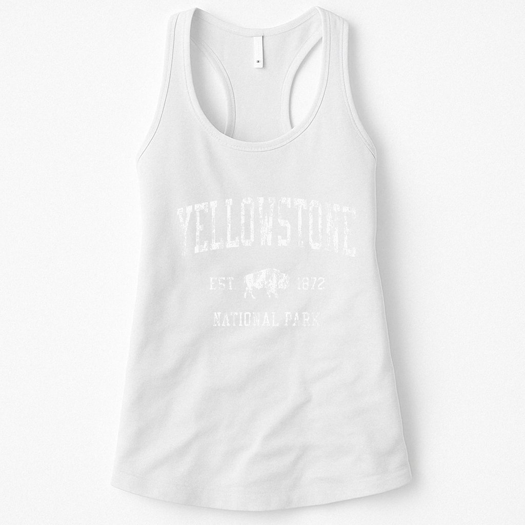 Yellowstone Vintage National Park Sports Design Womens Tank Top