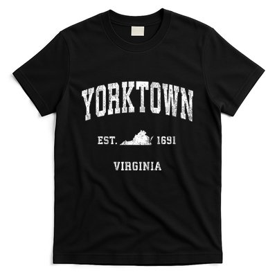 Yorktown Virginia Va Vintage Established Athletic Sports Design T-Shirt