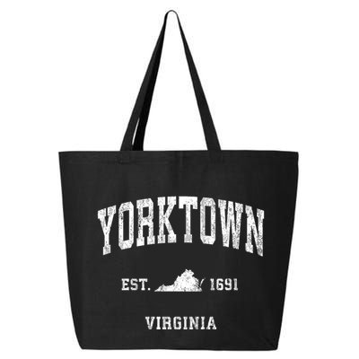 Yorktown Virginia Va Vintage Established Athletic Sports Design 25L Jumbo Tote