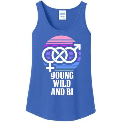 Young Wild And Bi Bisexual Pride Funny Gift Ladies Essential Tank