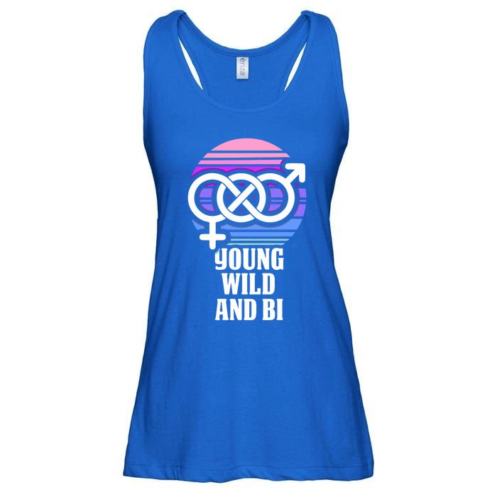 Young Wild And Bi Bisexual Pride Funny Gift Ladies Essential Flowy Tank