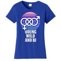 Young Wild And Bi Bisexual Pride Funny Gift Women's T-Shirt