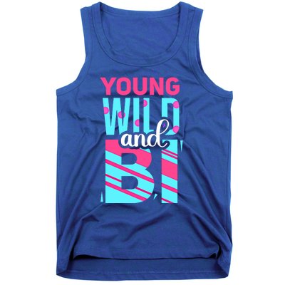 Young Wild And Bi Cute Gift Bisexual Pride Cool Gift Tank Top