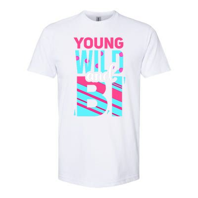 Young Wild And Bi Cute Gift Bisexual Pride Cool Gift Softstyle® CVC T-Shirt