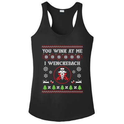 You Wink At Me I Wenckebach Nurse Ugly Sweater Funny Xmas Gift Ladies PosiCharge Competitor Racerback Tank