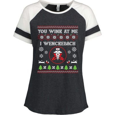 You Wink At Me I Wenckebach Nurse Ugly Sweater Funny Xmas Gift Enza Ladies Jersey Colorblock Tee