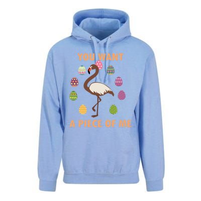 You Want A Piece Of Me Easter Day Cute Flamingo Meaningful Gift Unisex Surf Hoodie