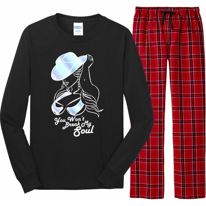 You Wont Break My Soul Funny Cow Girl Quote Music Long Sleeve Pajama Set