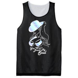 You Wont Break My Soul Funny Cow Girl Quote Music Mesh Reversible Basketball Jersey Tank