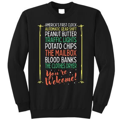 You're Welcome Black History Month Pride African Inventors Sweatshirt