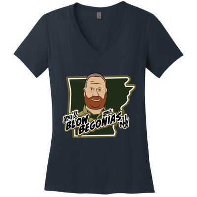 You Will Blow Your Begonias Off Women's V-Neck T-Shirt