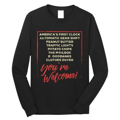 Youre Welcome Black History Month Pride African Inventors Long Sleeve Shirt