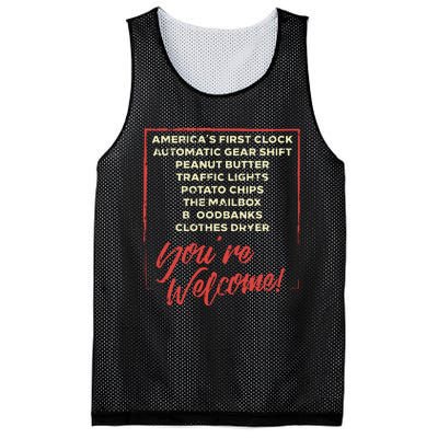 Youre Welcome Black History Month Pride African Inventors Mesh Reversible Basketball Jersey Tank