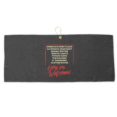 Youre Welcome Black History Month Pride African Inventors Large Microfiber Waffle Golf Towel