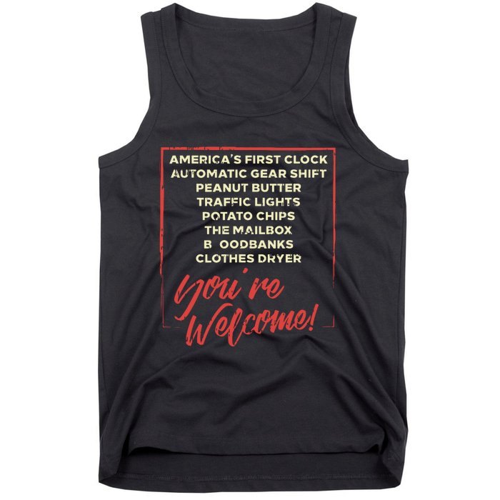 Youre Welcome Black History Month Pride African Inventors Tank Top