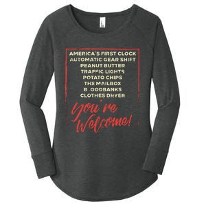 Youre Welcome Black History Month Pride African Inventors Women's Perfect Tri Tunic Long Sleeve Shirt