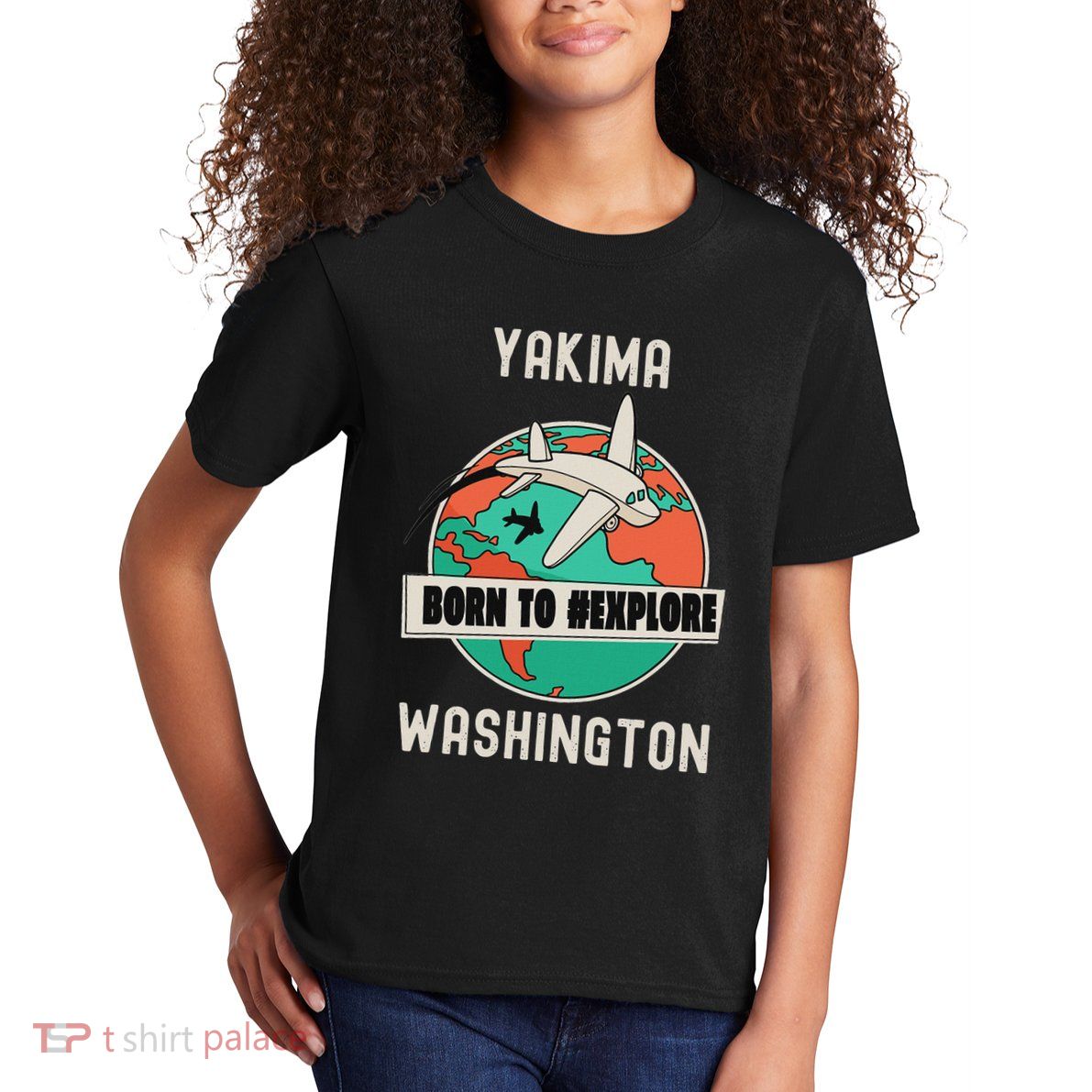 Yakima Washington Born To Explore Travel Lover Kids T-Shirt