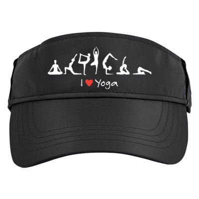 Yoga Workout Cute Funny Graphic Top Tee I Love Yoga Adult Drive Performance Visor