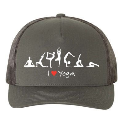 Yoga Workout Cute Funny Graphic Top Tee I Love Yoga Yupoong Adult 5-Panel Trucker Hat