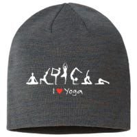 Yoga Workout Cute Funny Graphic Top Tee I Love Yoga Sustainable Beanie