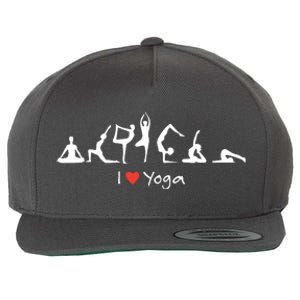 Yoga Workout Cute Funny Graphic Top Tee I Love Yoga Wool Snapback Cap