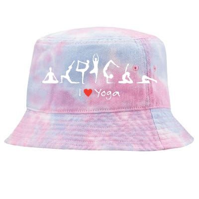 Yoga Workout Cute Funny Graphic Top Tee I Love Yoga Tie-Dyed Bucket Hat