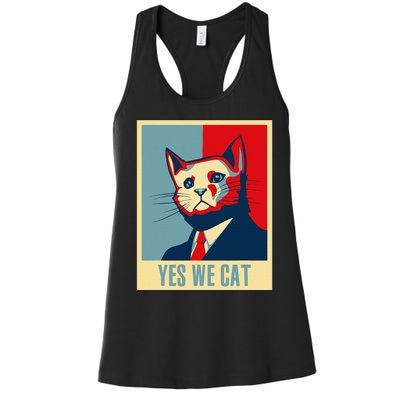 Yes We Cat Funny Cat Lover Pet Owner Women's Racerback Tank