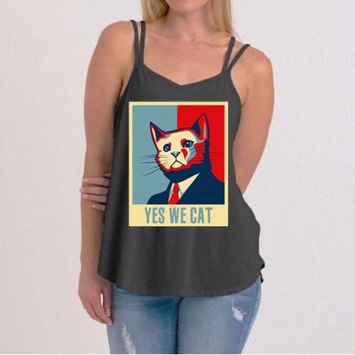 Yes We Cat Funny Cat Lover Pet Owner Women's Strappy Tank