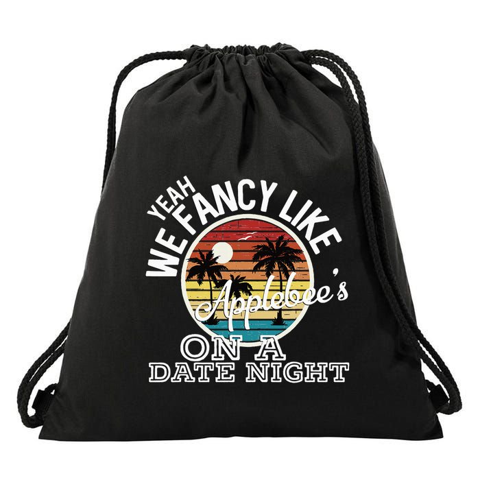 Yeah We Fancy Like A.P.P.L.E.B.E.E.S On A Date Night Country Music Drawstring Bag