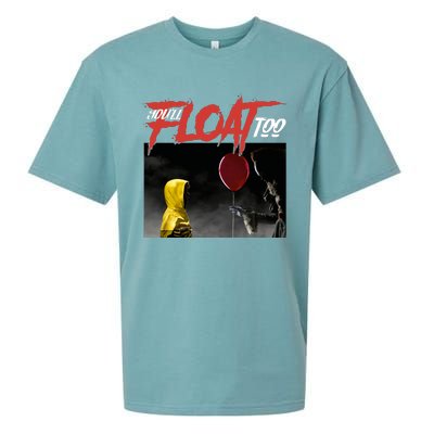 You Will Float Too Movie Scary Halloween Horror Scream Pennywise Sueded Cloud Jersey T-Shirt