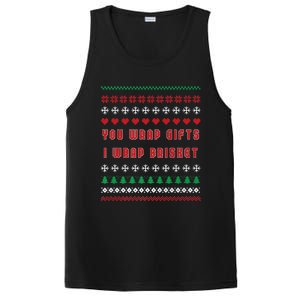 You Wrap Gifts I Wrap Brisket Ugly Christmas Sweater PosiCharge Competitor Tank