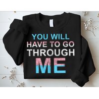 You Will Have To Go Through Me Lgbtq Ally Statrement Sweatshirt