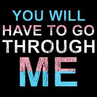 You Will Have To Go Through Me Lgbtq Ally Statrement 16 in Basic Backpack