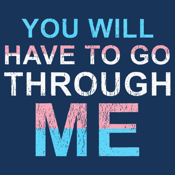 You Will Have To Go Through Me Lgbtq Ally Statrement Infant Baby Jersey Bodysuit