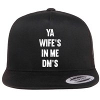 Ya WifeS In Me DmS Funny Shocker Dadabase Dad Jokes Gift Flat Bill Trucker Hat