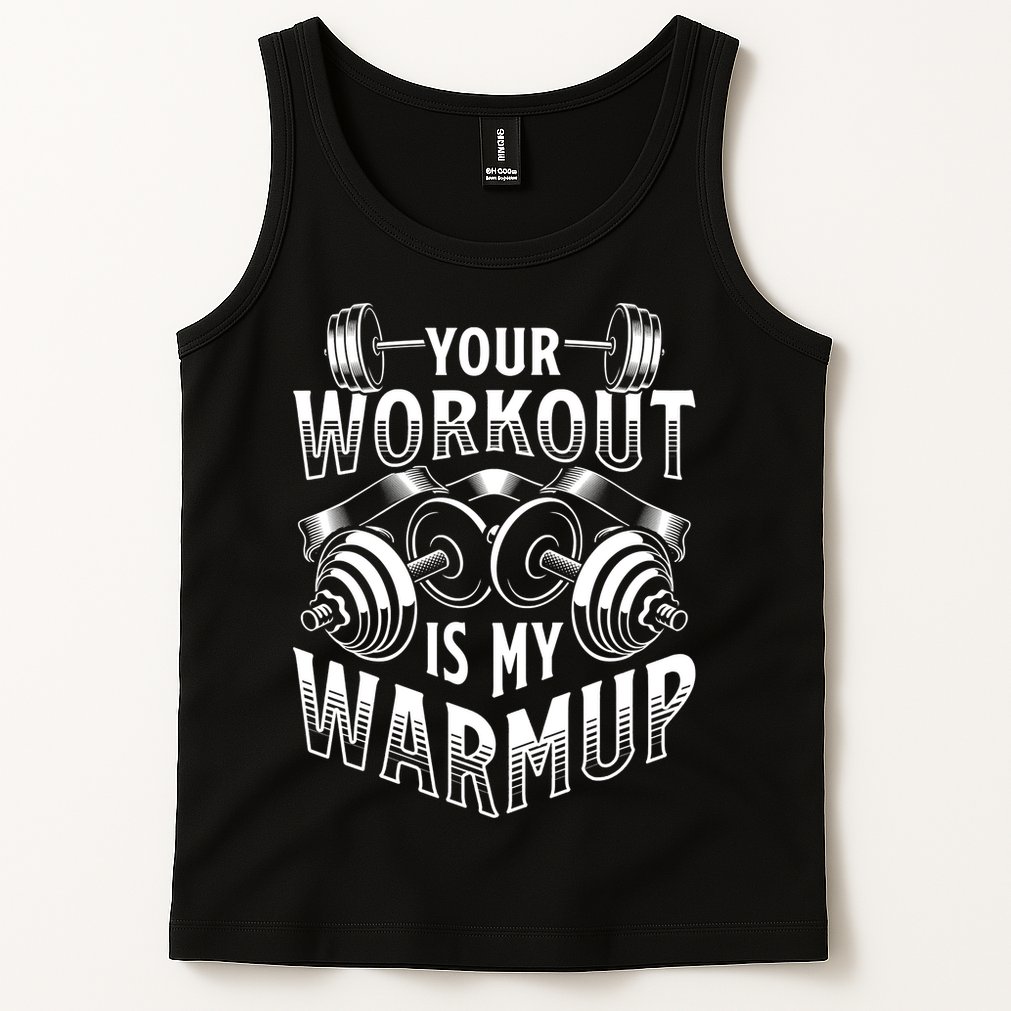 Your Workout Is My Warm Up Cardio Exercise Weight Fitness Tank Top