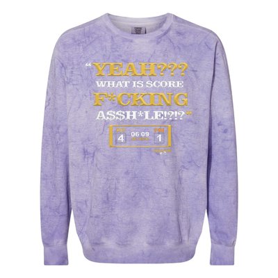 Yeah What Is Score Fucking Colorblast Crewneck Sweatshirt