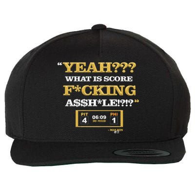 Yeah What Is Score Fucking Wool Snapback Cap