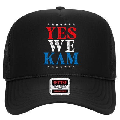 Yes We Kam Saying Quote High Crown Mesh Back Trucker Hat