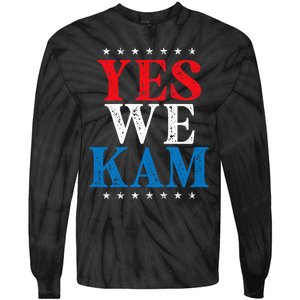 Yes We Kam Saying Quote Tie-Dye Long Sleeve Shirt