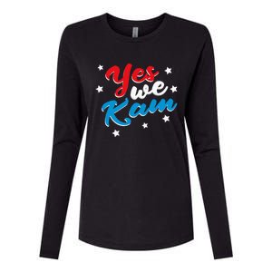 Yes We Kam Kamala Harris Supporter President 2024 Womens Cotton Relaxed Long Sleeve T-Shirt